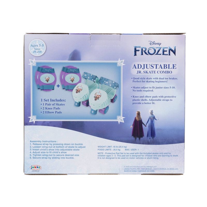 slide 10 of 10, Frozen Kids' Roller Skate with Pad Set, 1 ct