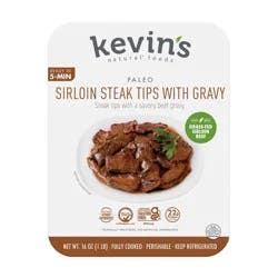 Kevin's Natural Foods Gluten Free Sirloin Steak Tips with Gravy - 16oz