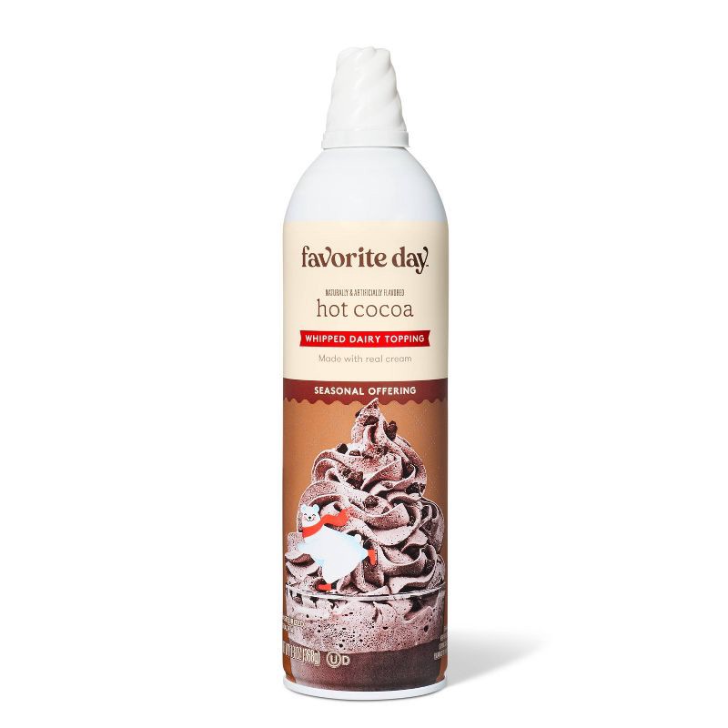 slide 1 of 3, Holiday Hot Cocoa Whipped Dairy Topping - 13oz - Favorite Day™, 13 oz