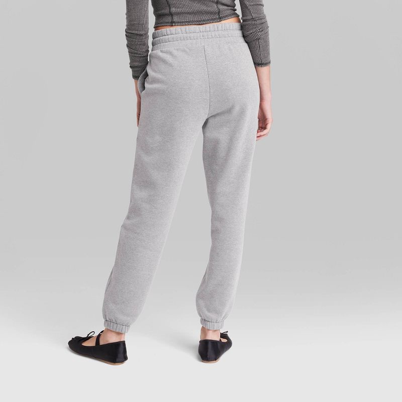 slide 3 of 3, Women's High-Rise Tapered Sweatpants - Wild Fable™ Heather Gray XL, 1 ct