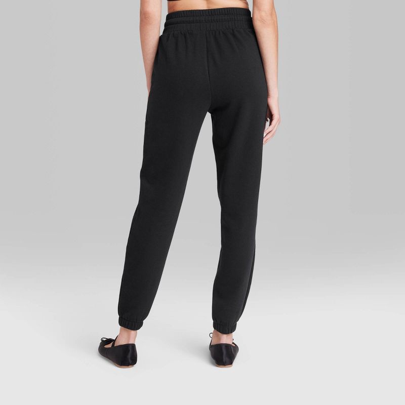 slide 3 of 3, Women's High-Rise Tapered Joggers - Wild Fable™ Black S, 1 ct