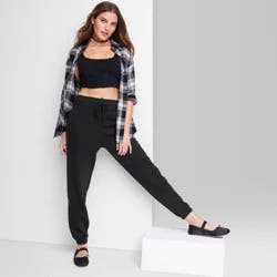 Women's High-Rise Tapered Joggers - Wild Fable™ Black S