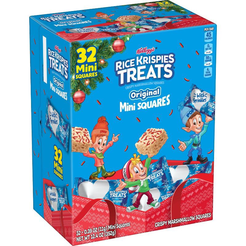 slide 1 of 5, Rice Krispies Treats Christmas Minis with Sprinkles - 12.4oz/32ct, 12.4 oz, 32 ct