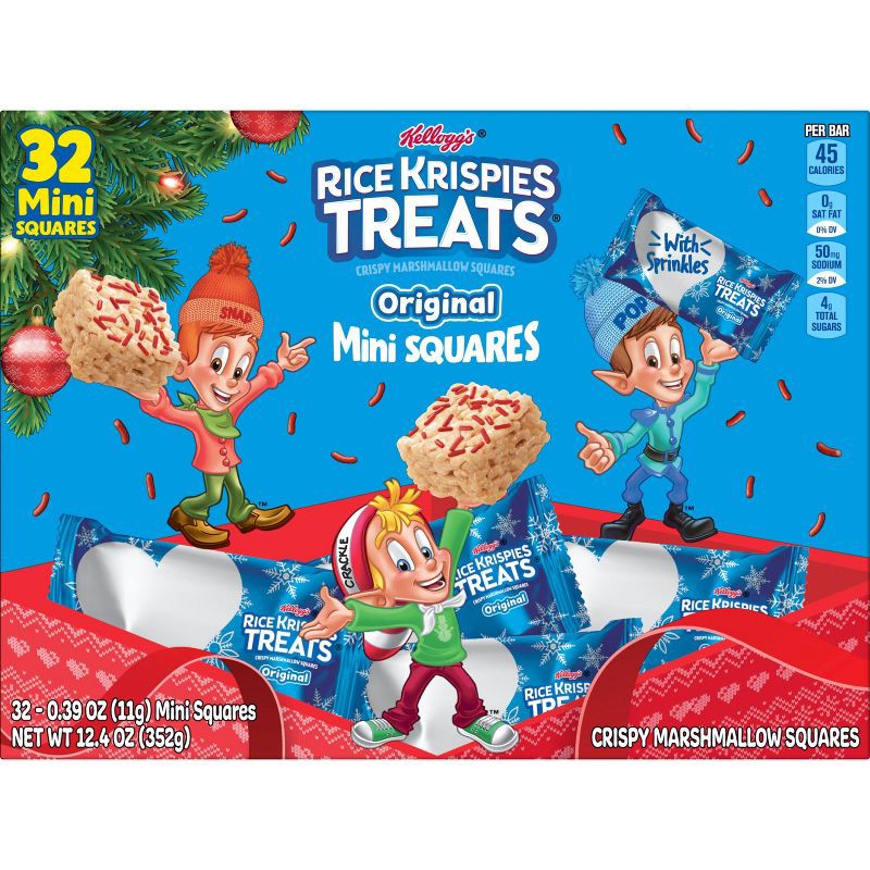 slide 3 of 5, Rice Krispies Treats Christmas Minis with Sprinkles - 12.4oz/32ct, 12.4 oz, 32 ct