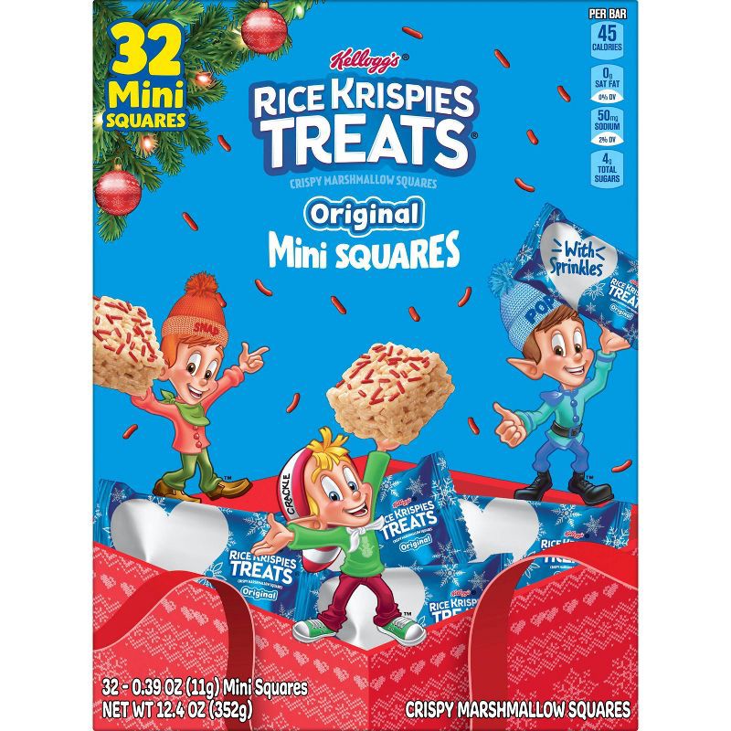 slide 3 of 9, Rice Krispies Treats Christmas Minis with Sprinkles - 12.4oz/32ct, 12.4 oz, 32 ct