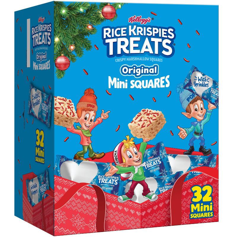 slide 1 of 9, Rice Krispies Treats Christmas Minis with Sprinkles - 12.4oz/32ct, 12.4 oz, 32 ct