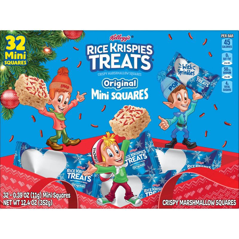 slide 8 of 9, Rice Krispies Treats Christmas Minis with Sprinkles - 12.4oz/32ct, 12.4 oz, 32 ct