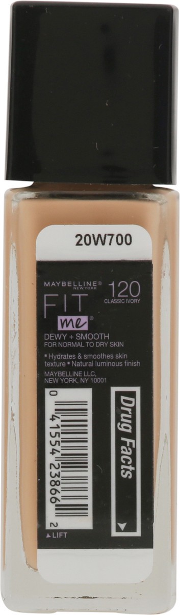 slide 5 of 9, Maybelline Fit Me Dewy + Smooth Foundation SPF 18 - 120 Classic Ivory - 1 fl oz, 1 fl oz