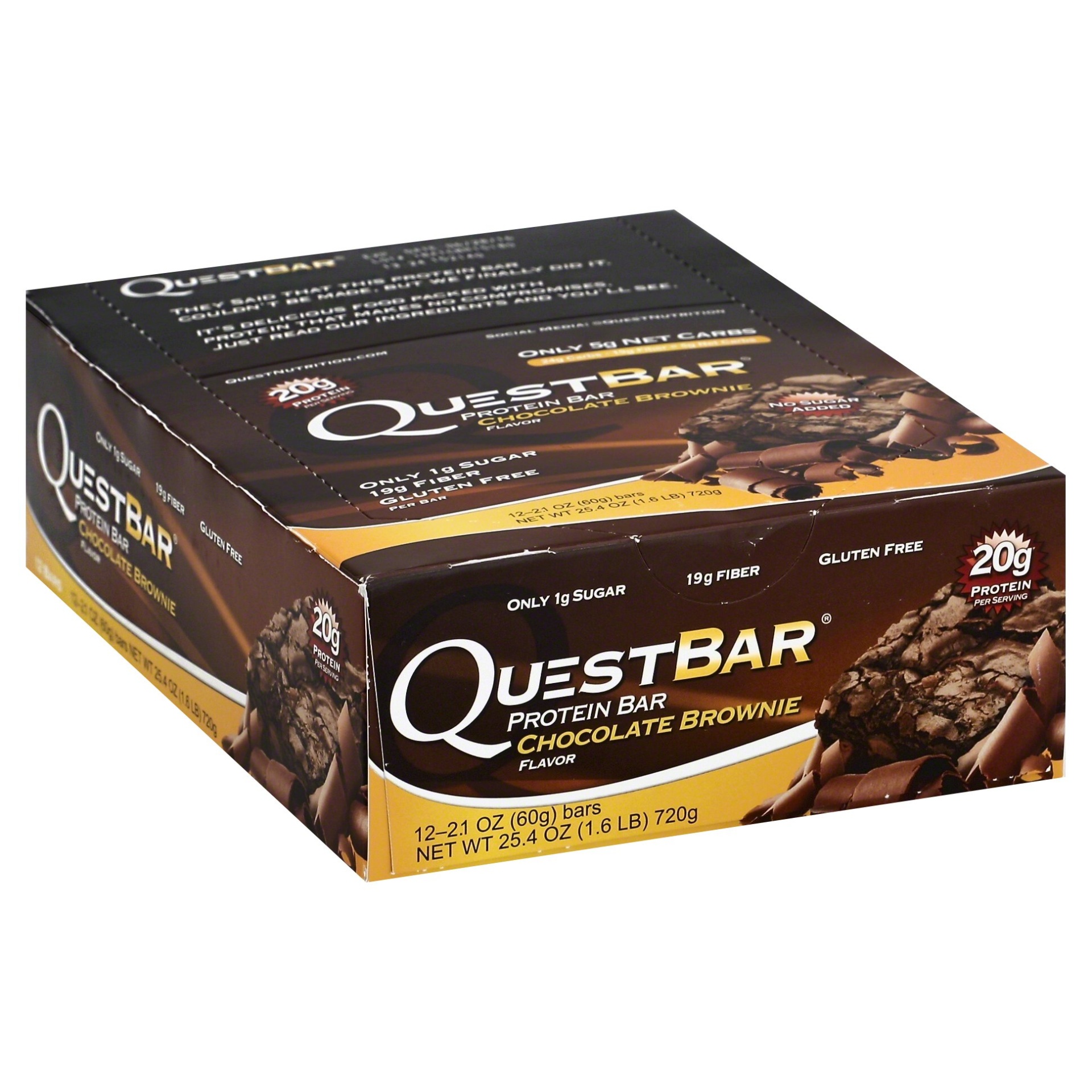 slide 1 of 1, Quest Bar Chocolate Brownie Protein Bars, 12 ct; 2.12 oz