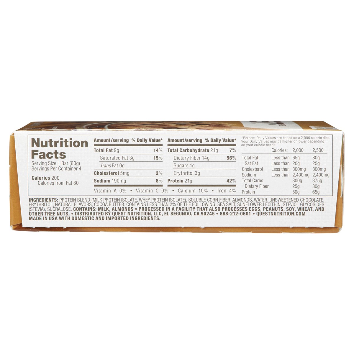 slide 2 of 2, Quest Protein Bars, Chocolate Chip Cookie Dough Flavor, 4 ct