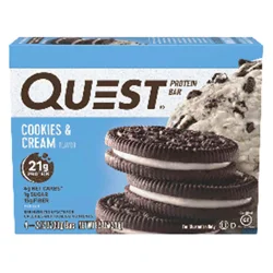 Quest Cookies & Cream Flavor Bars 4 - 2.12 oz Bars