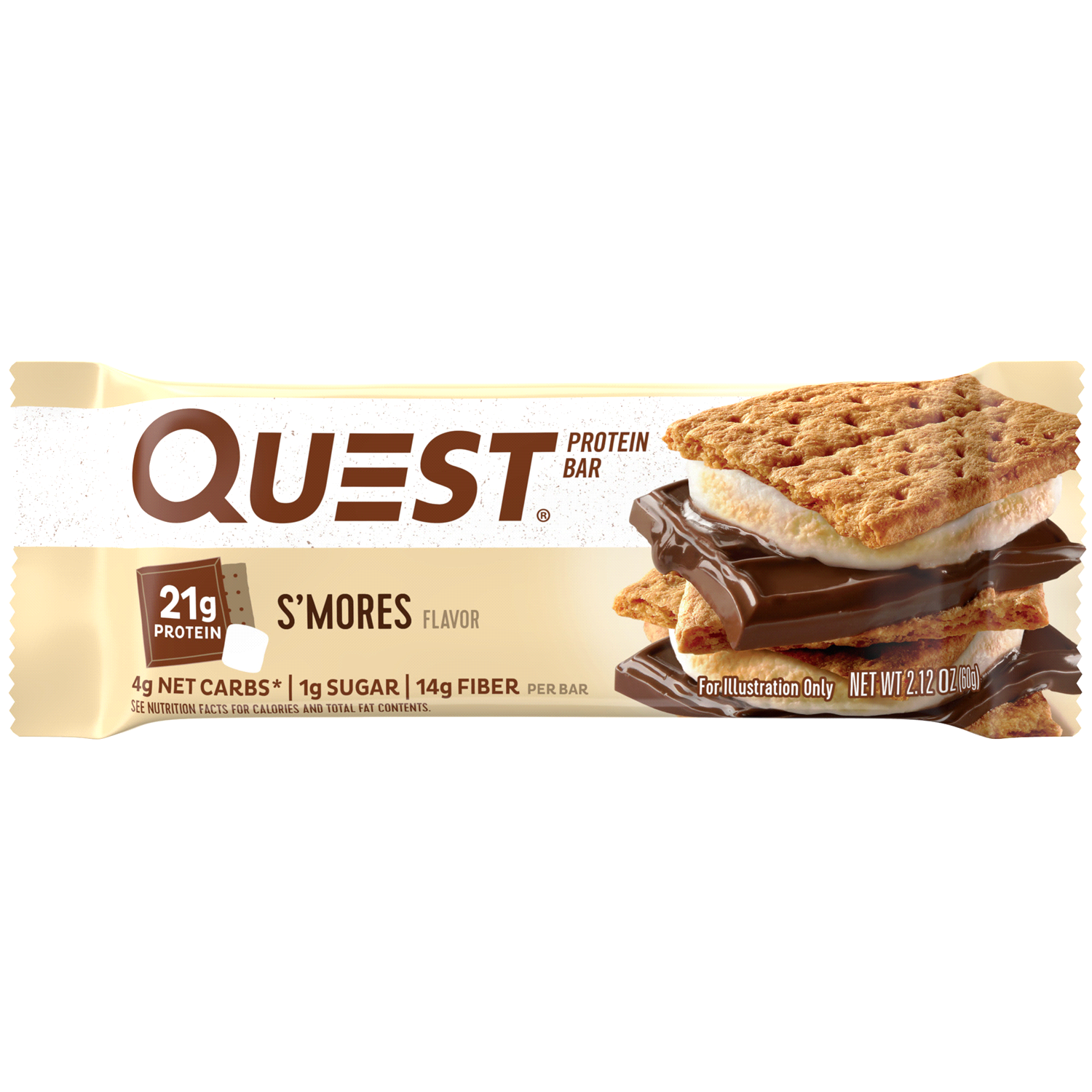 slide 1 of 2, Quest Protein Bar, S'mores Flavor, 4 ct