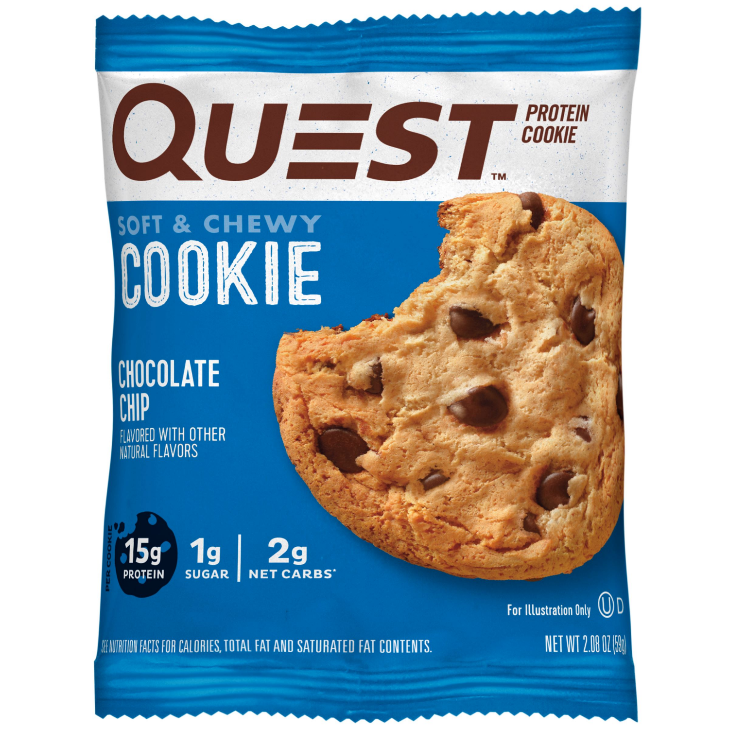 slide 1 of 2, Quest Chocolate Chip Protein Cookie, 2.08 oz