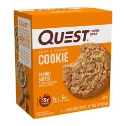 Quest Soft & Chewy Peanut Butter Protein Cookie 4 - 2.04 oz Cookies