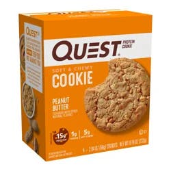 Quest Soft & Chewy Peanut Butter Protein Cookie 4 - 2.04 oz Cookies