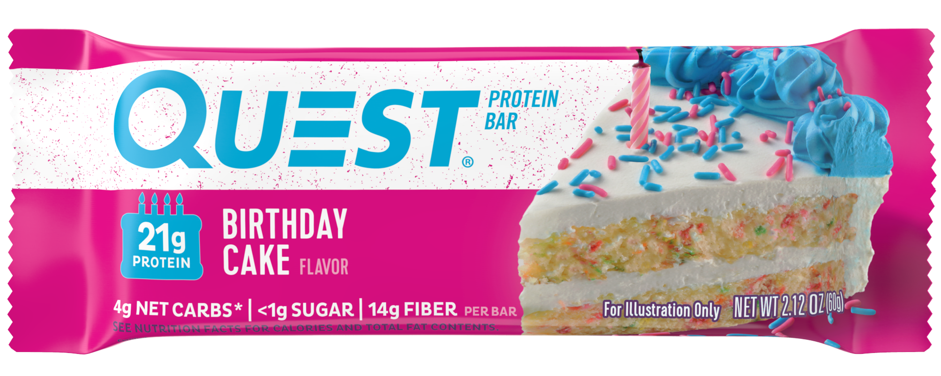 slide 2 of 2, Quest Protein Bar, Birthday Cake Flavor, 4 ct