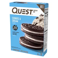 Quest Protein Bar, Cookies & Cream, Value Pack - 8 ct