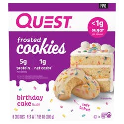 Quest Cookies, Frosted, Birthday Cake Flavor