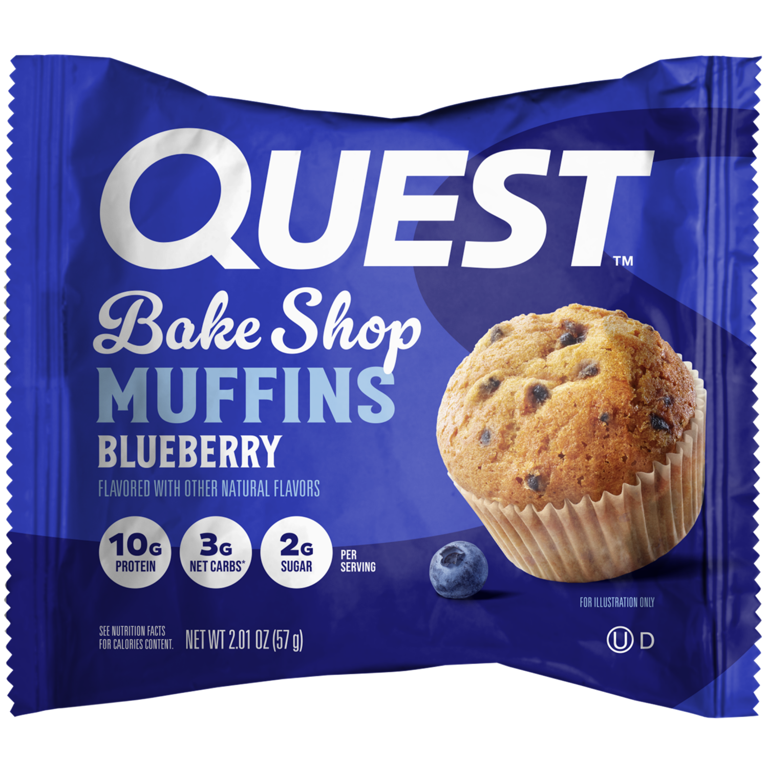 slide 3 of 8, Quest Bake Shop Blueberry Muffins, 4 ct; 2.01 oz