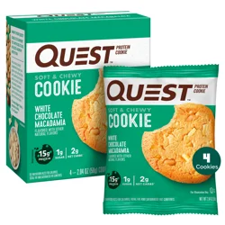 Quest Nutrition Quest Protein Cookie, White Chocolate & Macadamia, Soft & Chewy - 4 ct