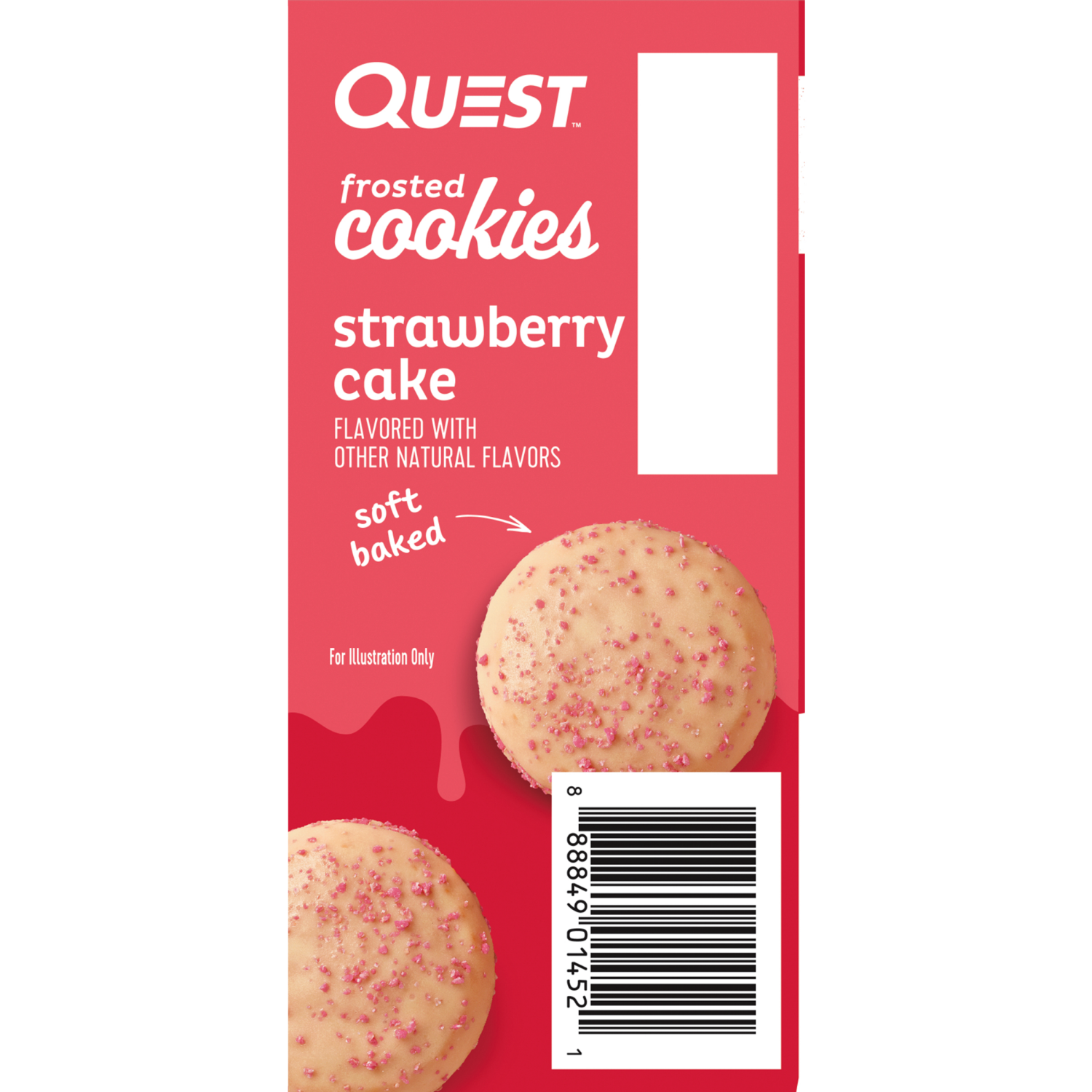 slide 3 of 3, Quest Bake Shop Frosted Strawberry Cake Cookies 8 - 0.88 oz Cookies, 8 ct