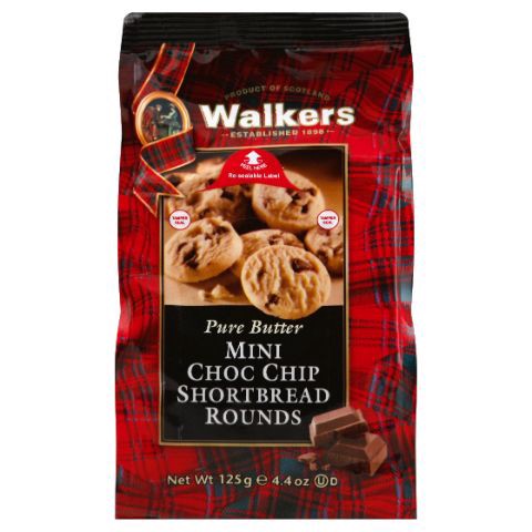 slide 1 of 1, Walkers Mini Chocalate Chip Rounds, 4.4 oz