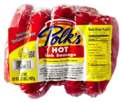 Polk's Red Hot Link Sausage - 32 Oz