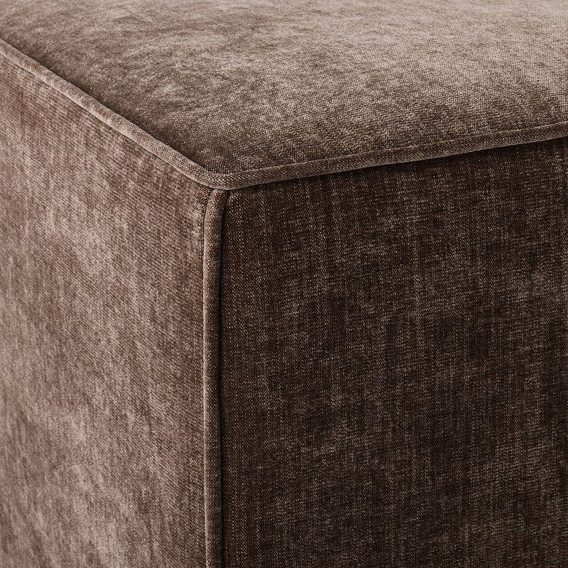 slide 4 of 5, Threshold designed w/Studio McGee Lynwood Square Upholstered Cube Light Brown - Threshold™ designed with Studio McGee, Fully Assembled, 1 ct