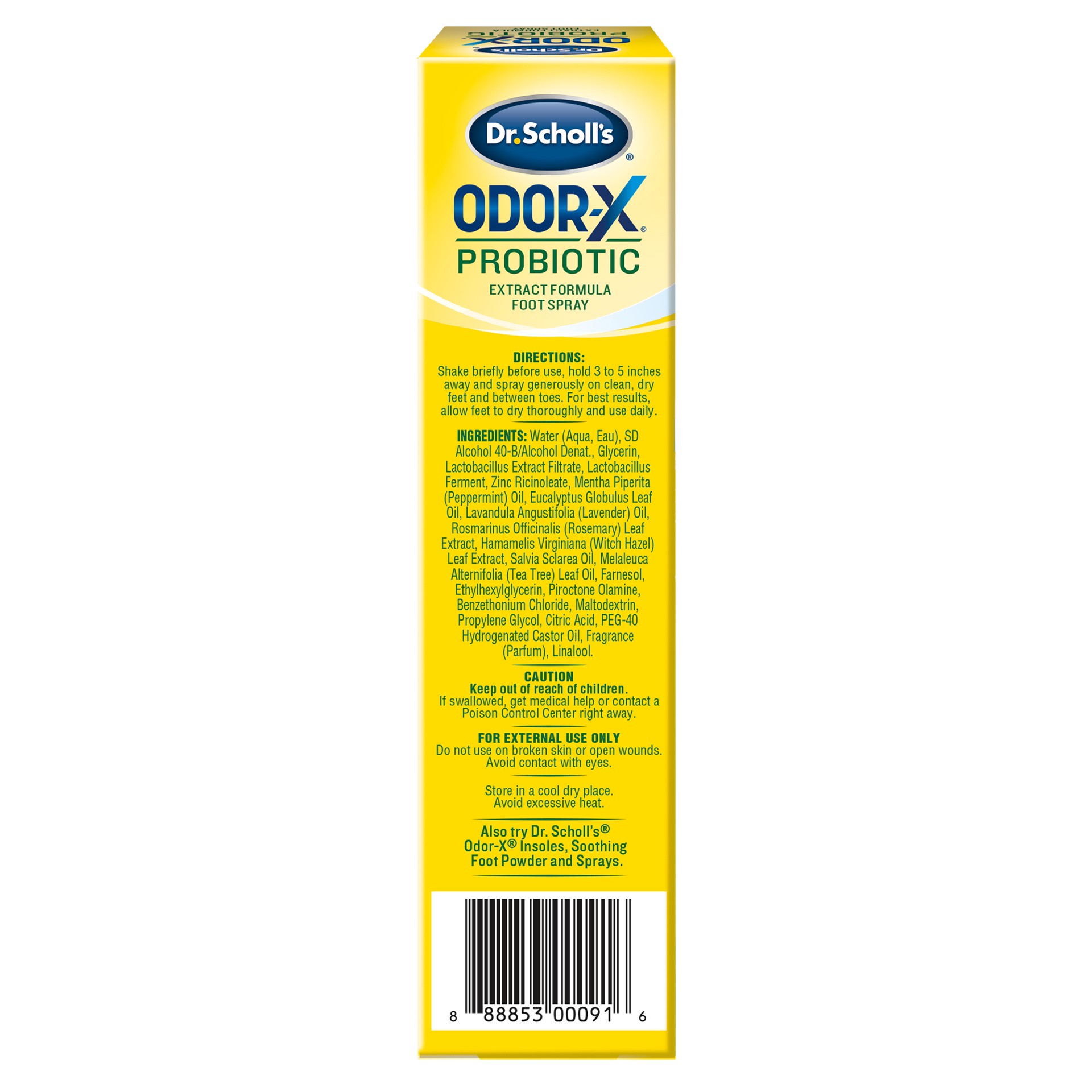 Odor-X Foot Odor Spray Probiotic Extract