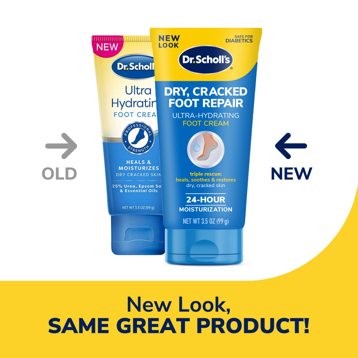 slide 4 of 21, Dr. Scholl's Dry, Cracked Foot Repair Ultra-Hydrating Foot Cream 3.5 oz, Lotion with 25% Urea for Dry Cracked Feet, Heals and Moisturizes for Healthy Feet, 3.5 oz