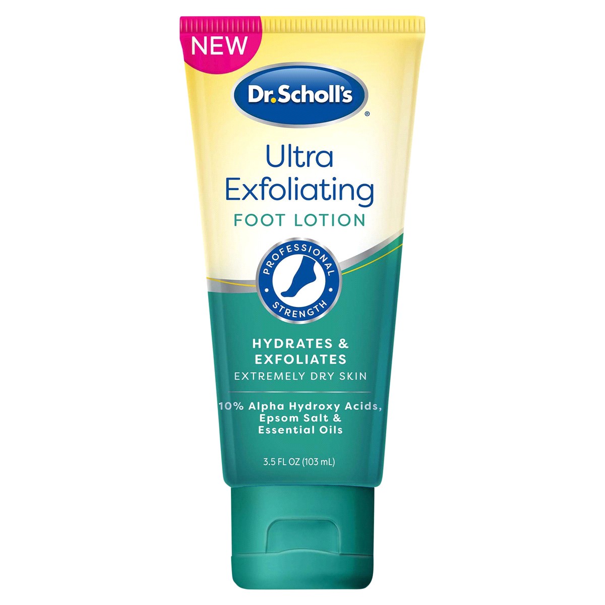 slide 1 of 5, Dr. Scholl's Dry, Flaky Skin Remover Ultra-Exfoliating Foot Lotion with Urea for Dry Cracked Feet Heals and Moisturizes for Healthy Feet, 3.5 Ounce, 3.5 fl oz
