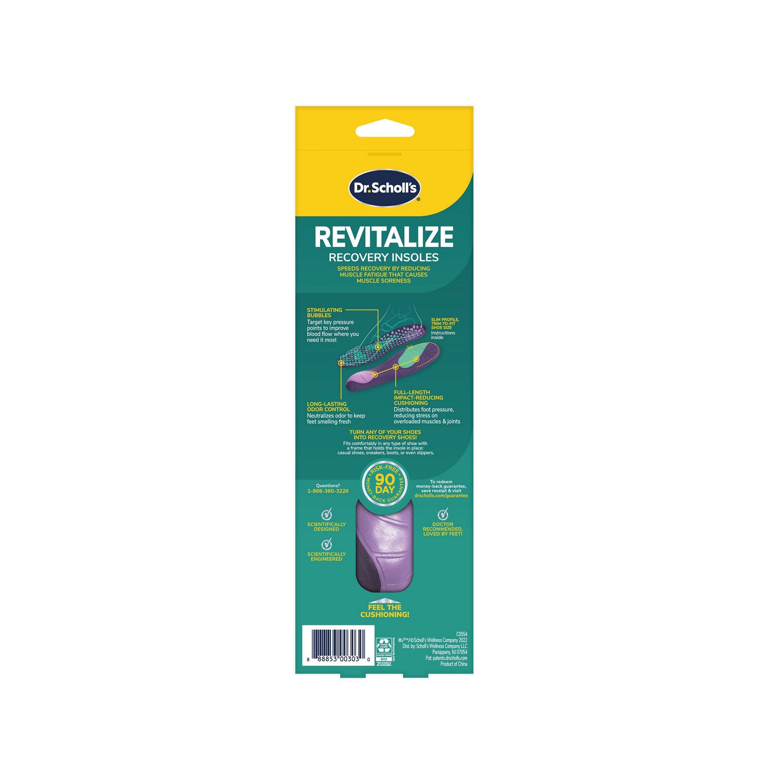 slide 2 of 2, Dr. Scholl's Revitalize Recovery Insoles for Women, 1 pair
