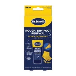 DR SCHOLLS Dr. Scholl's Rough, Dry Foot Renewal Ultra Overnight Treatment Kit With Ultra Overnight Foot Cream 3 Oz And 1 Pair Toeless Foot Sleeves To Deeply Moisturize