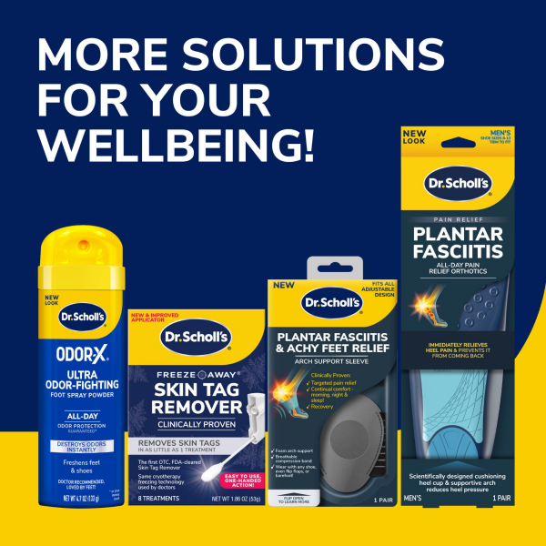 slide 7 of 29, Dr. Scholl's PLANTAR FASCIITIS PAIN PATCHES with Hydrogel Flexible Technology, 8 Ct // Clinically Tested 12-Hour Daily Pain Relief - Contours to Your Foot - With Lidocaine & Menthol, 8 Treatments, 8 ct