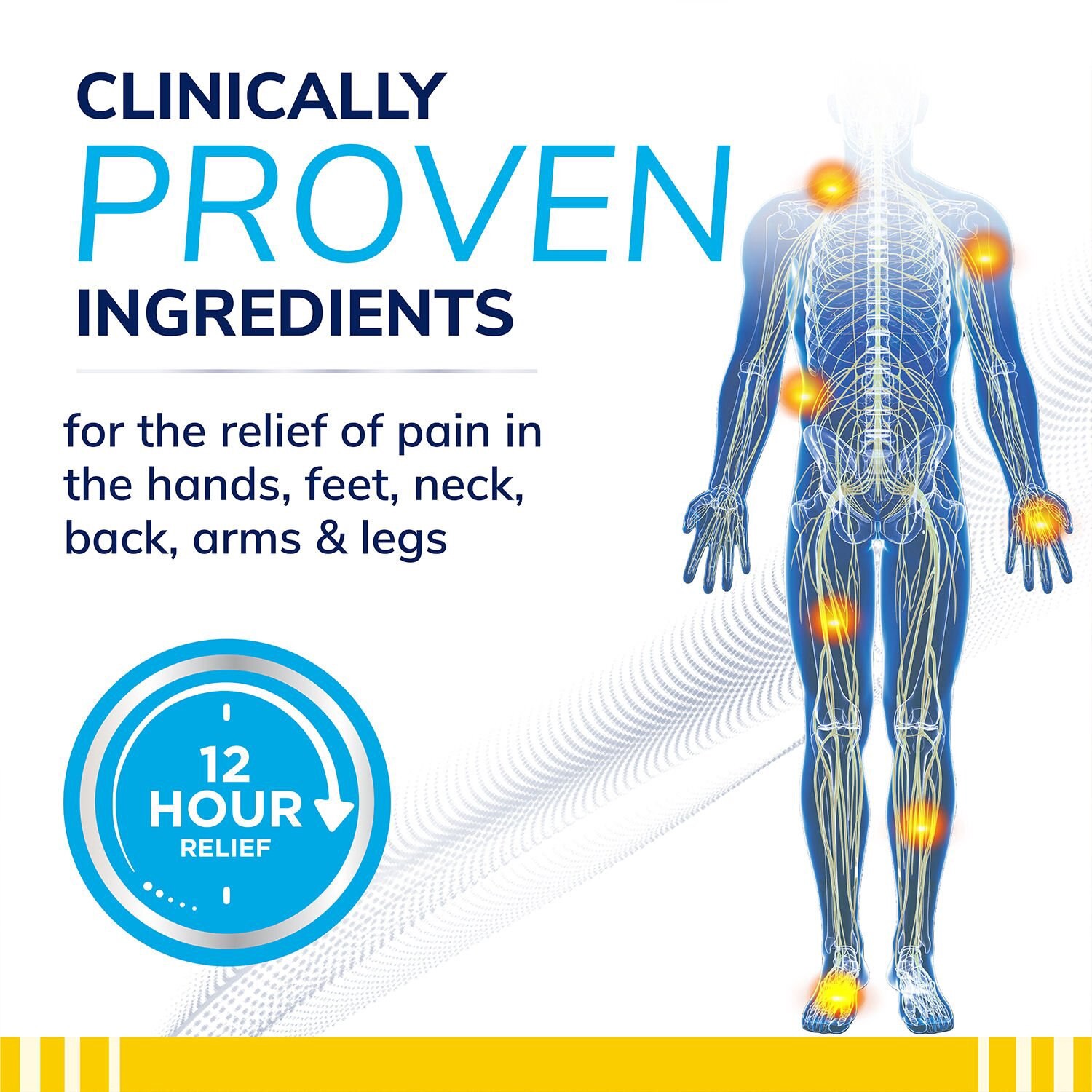 slide 5 of 6, Dr. Scholl's Clinical Strength 12 Hour Relief Pain Patch, 10Ct, 10 ct