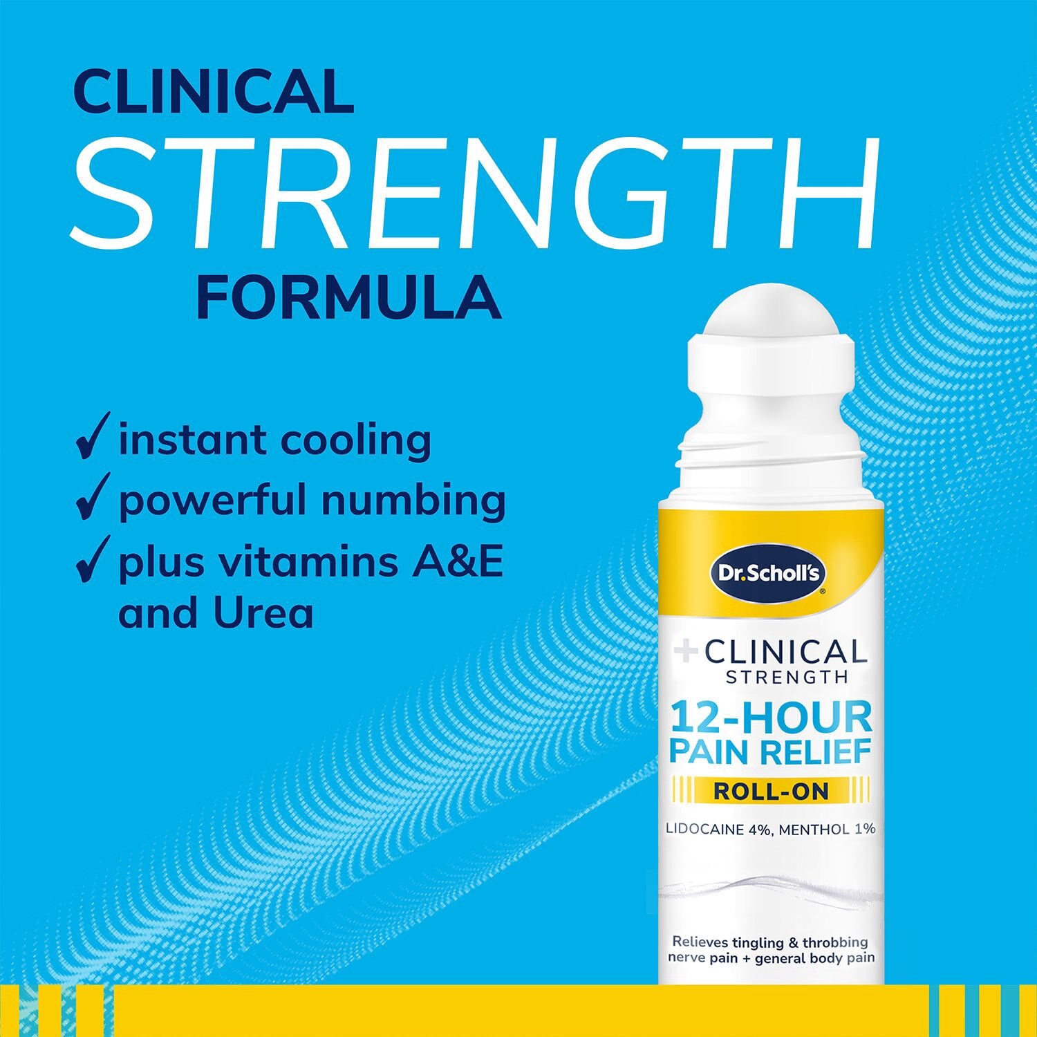 slide 4 of 6, Dr. Scholl's Clinical Strength 12 Hour Pain Relief Roll-On, 3.5Oz, 3.5 oz