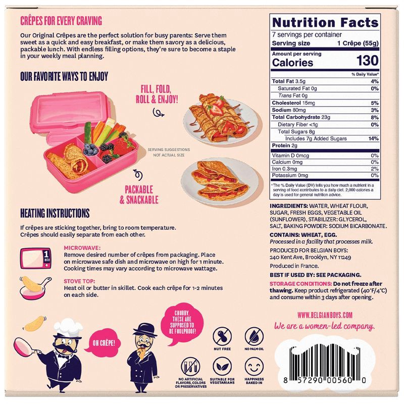 slide 2 of 4, Belgian Boys Original Crepes - 13.6oz/7ct, 13.6 oz, 7 ct