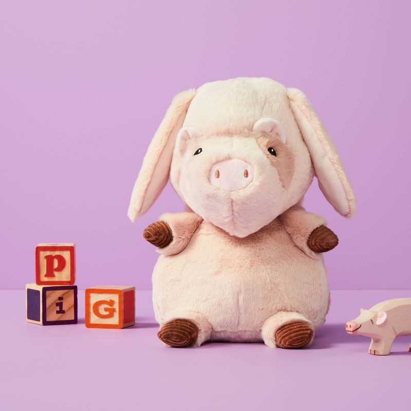 slide 2 of 4, 11" Pig Stuffed Animal - Gigglescape™: Zoo Theme, 1 Year+, 0.5 lbs, 0.5 lb