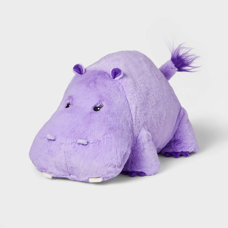 8'' Hippo Stuffed Animal - Gigglescape™: Purple Hippopotamus