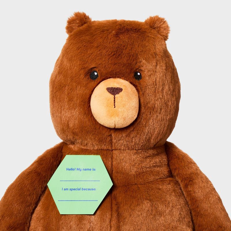slide 4 of 4, 12'' Bear Stuffed Animal - Gigglescape™: 12" Height, Teddy Bear, Gigglescape Toys, 1 ct