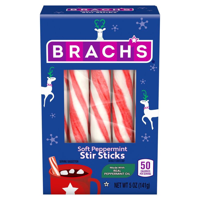 slide 1 of 6, Brach's Sweet Stripes Christmas Peppermint Sticks - 5oz, 5 oz