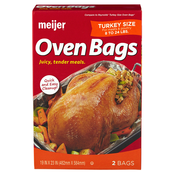 slide 1 of 1, Meijer Turkey Oven Bags, 2 ct