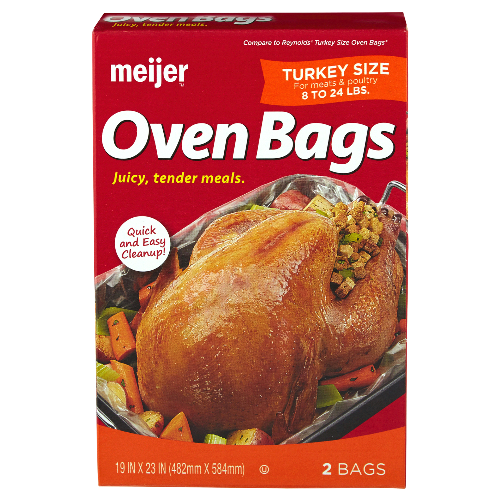 slide 1 of 5, Meijer Oven Bags, Turkey Size, 2 ct