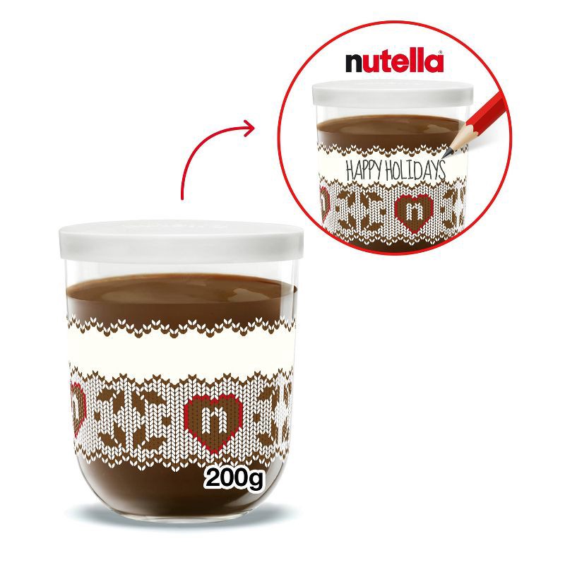 slide 2 of 13, Nutella Christmas Glass Jar (package may vary) - 7.09oz, 7.09 oz