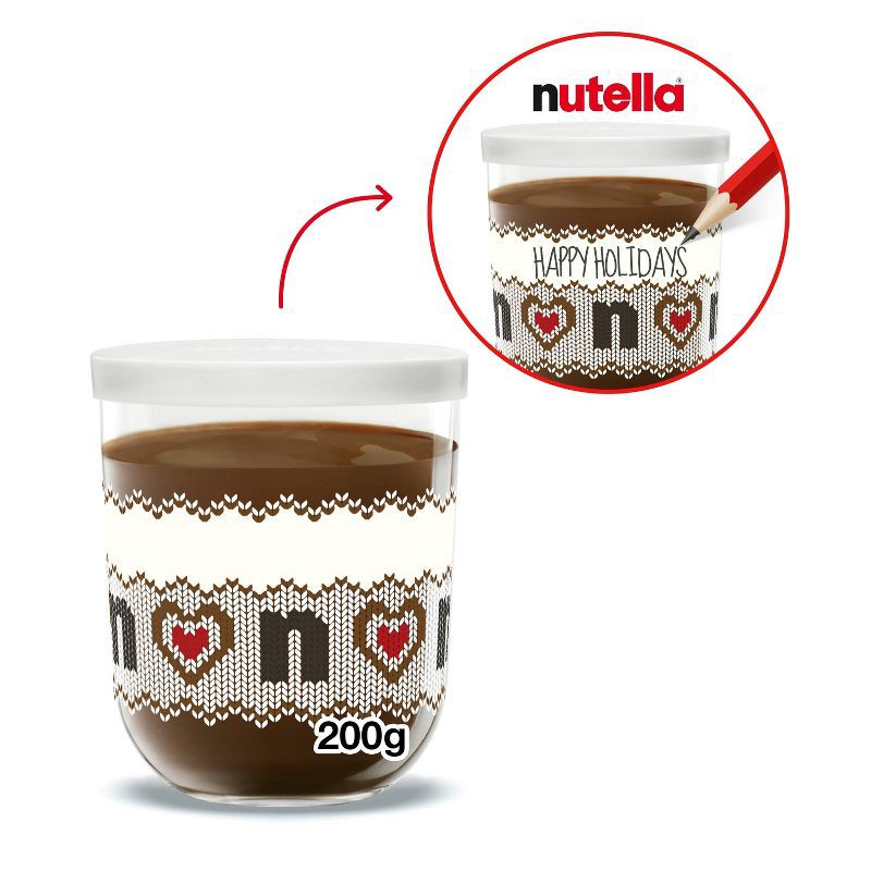 slide 3 of 13, Nutella Christmas Glass Jar (package may vary) - 7.09oz, 7.09 oz