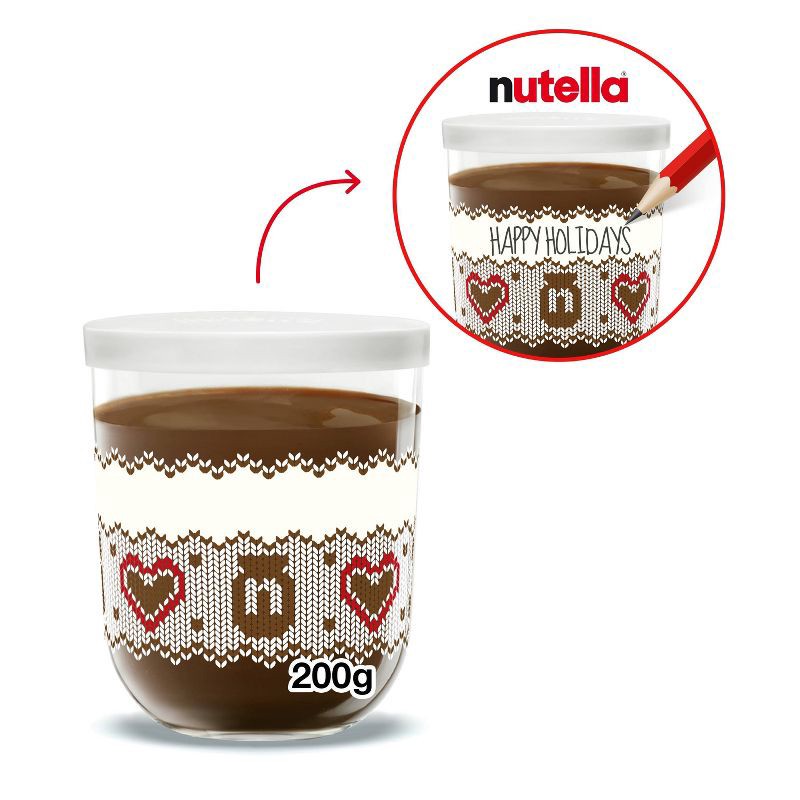 slide 5 of 13, Nutella Christmas Glass Jar (package may vary) - 7.09oz, 7.09 oz