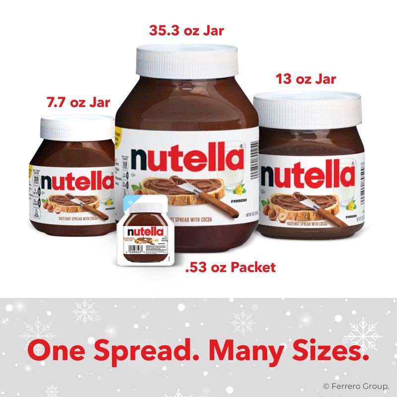 slide 7 of 13, Nutella Christmas Glass Jar (package may vary) - 7.09oz, 7.09 oz