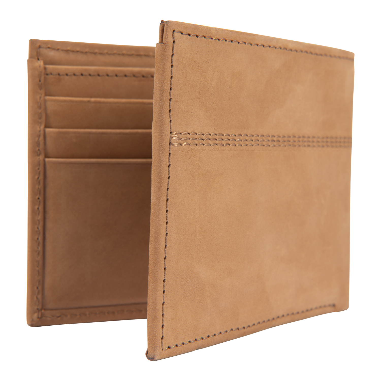 slide 3 of 4, Carhartt Saddle Leather Bifold Wallet, Brown, One Size, One Size