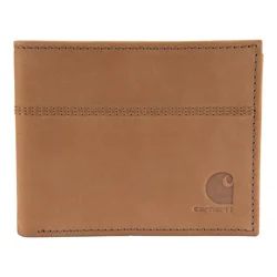 Carhartt Saddle Leather Bifold Wallet, Brown, One Size