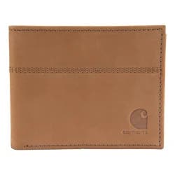 Carhartt Saddle Leather Bifold Wallet, Brown, One Size